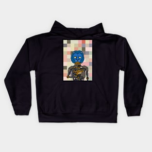 Tosca - Robotic Wonder in Pixel Art: Unveiling NFT Tosca on TeePublic Kids Hoodie